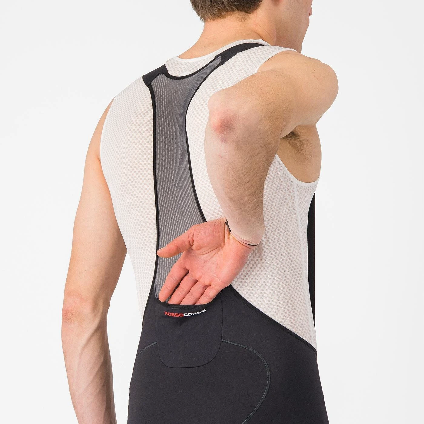 6. Castelli - pantaloni ciclism scurti cu bretele - Free Aero Race S Bibshort - negru