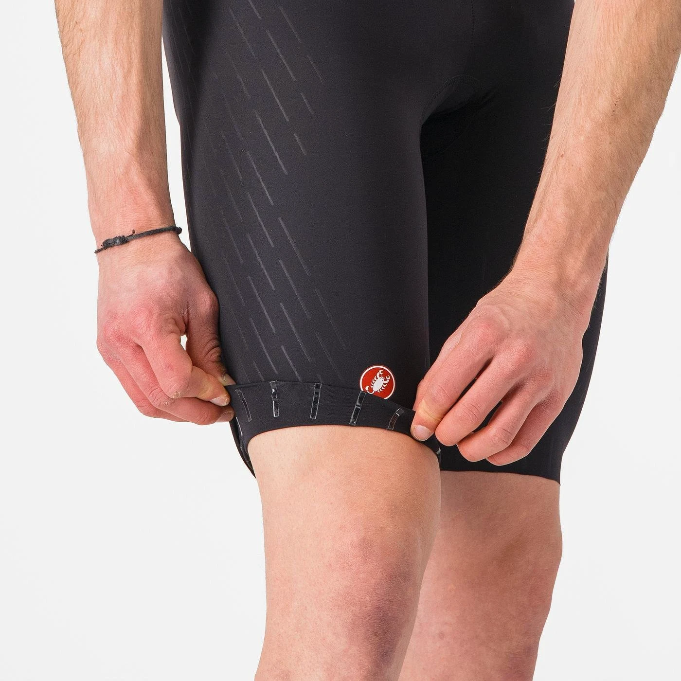 4. Castelli - pantaloni ciclism scurti cu bretele - Free Aero Race S Bibshort - negru