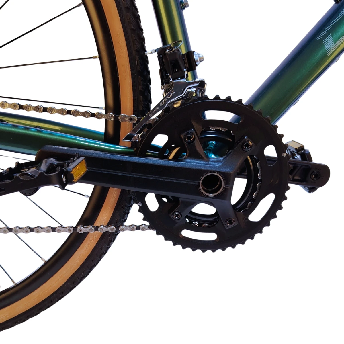 4. Bicicleta Gravel Devron 1.0 - 28 inch, L, Verde