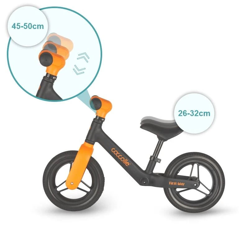 7. Bicicleta fara pedale Coccolle First Way, Orange Shadow