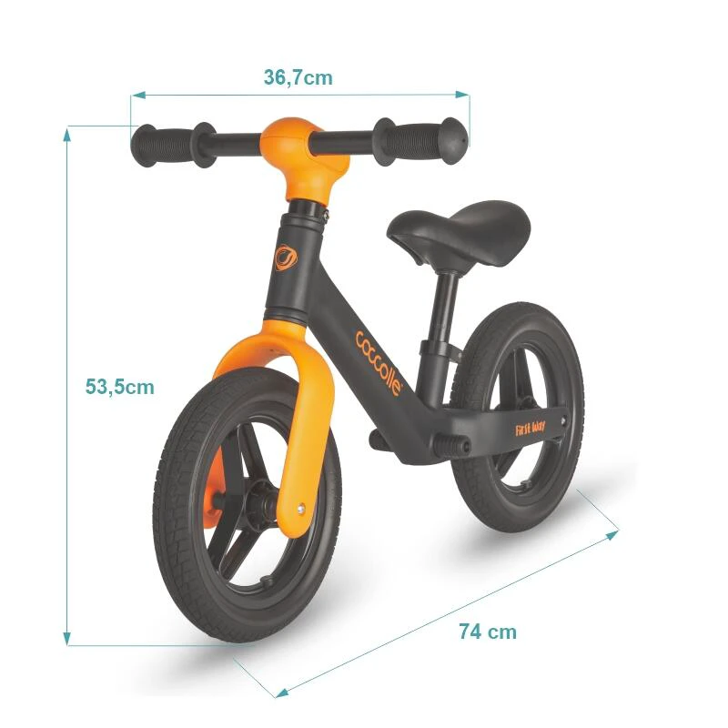 10. Bicicleta fara pedale Coccolle First Way, Orange Shadow