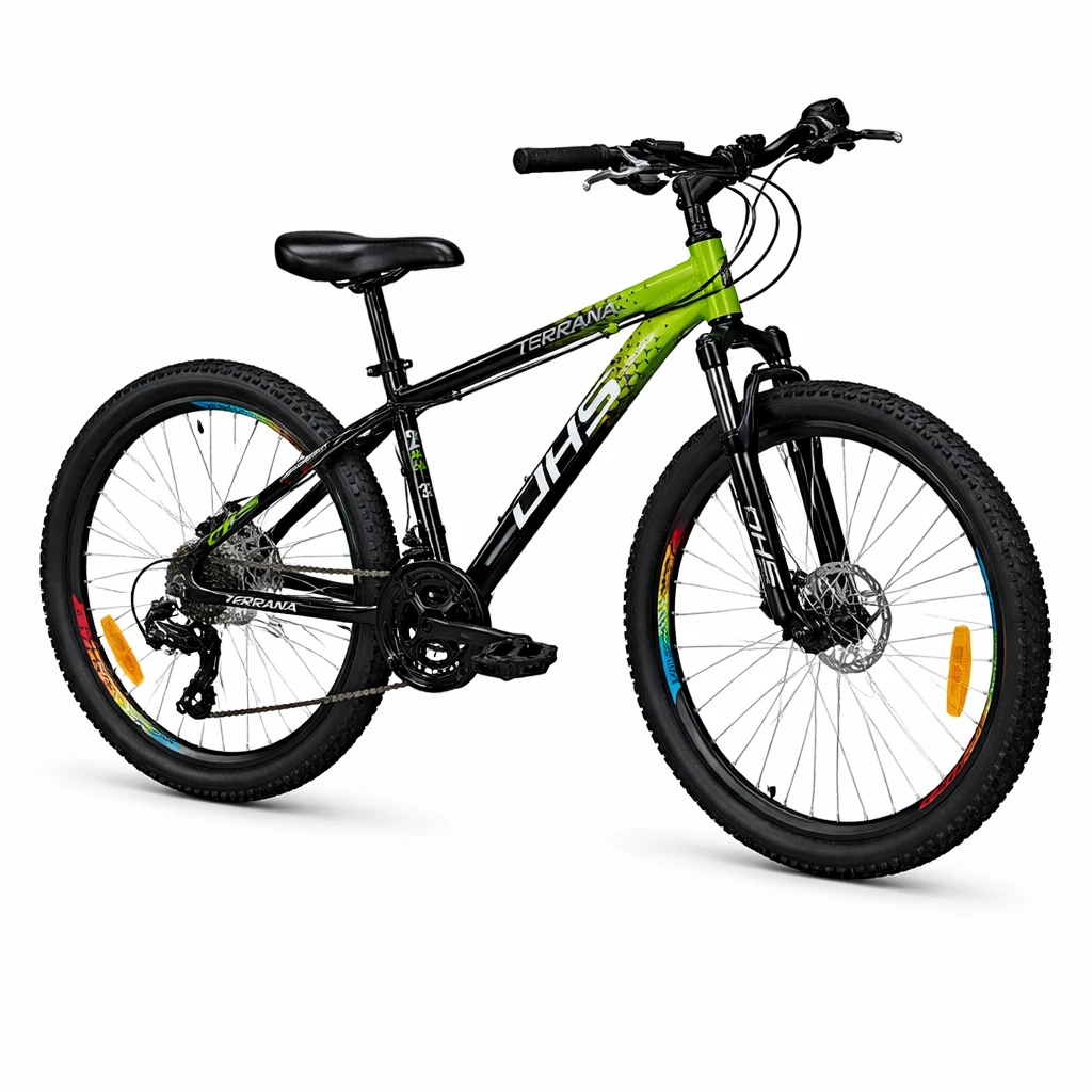 2. Bicicleta Copii Dhs Terrana 2423, model 2026 - 24 Inch, Verde-Negru