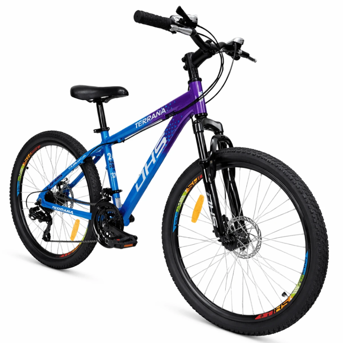 2. Bicicleta Copii Dhs Terrana 2423, model 2026 - 24 Inch, Violet-Albastru