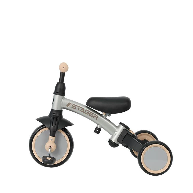 4. Tricicleta evolutiva pliabila Qplay STAGER Argintiu