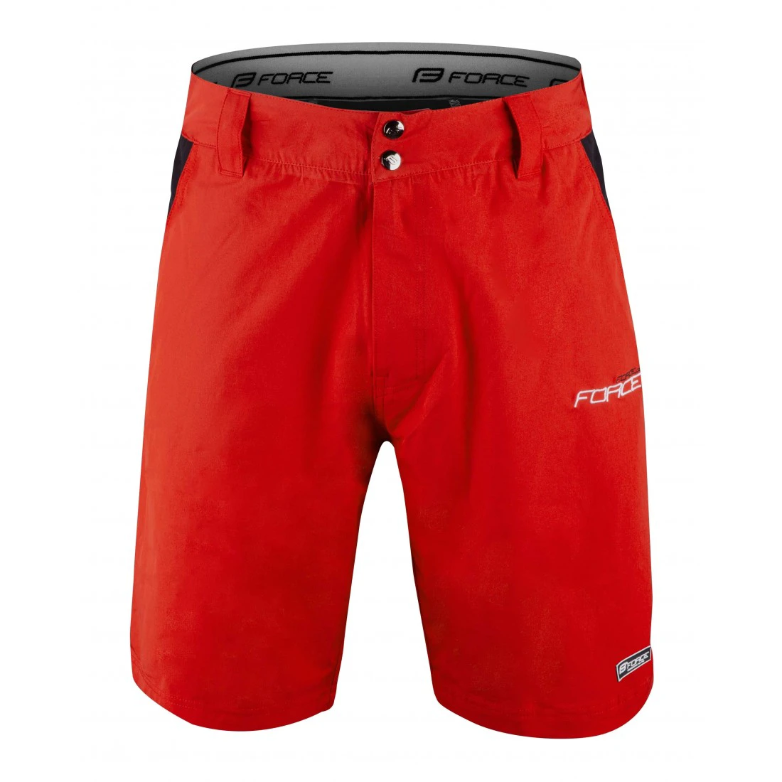 1. Pantaloni Force Blade MTB cu sub-pantaloni cu bazon rosu XL
