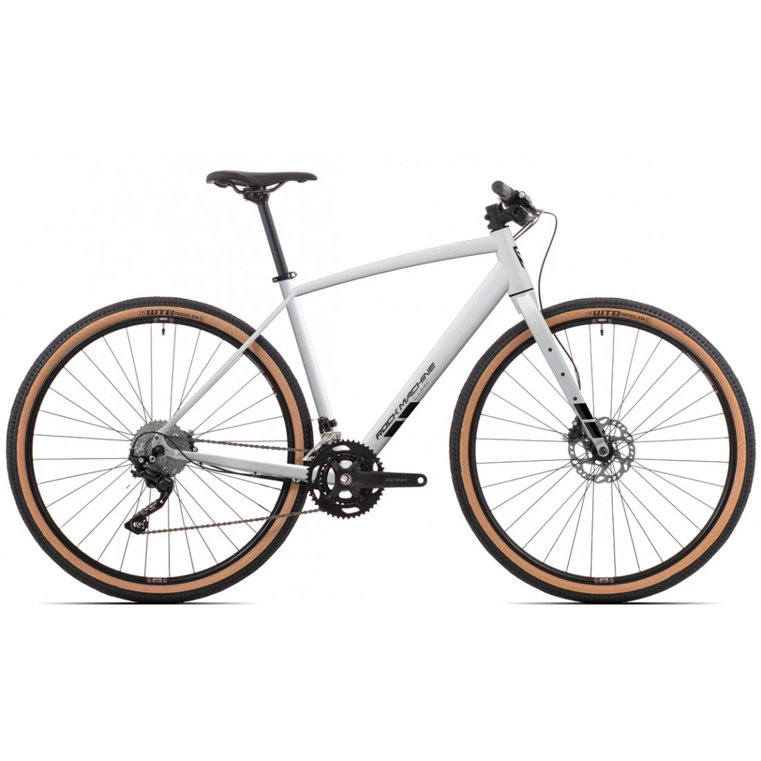 1. Bicicleta Rock Machine Lukk 20 Flat Bar 28 Matte Limerock Grey 50cm - (M)
