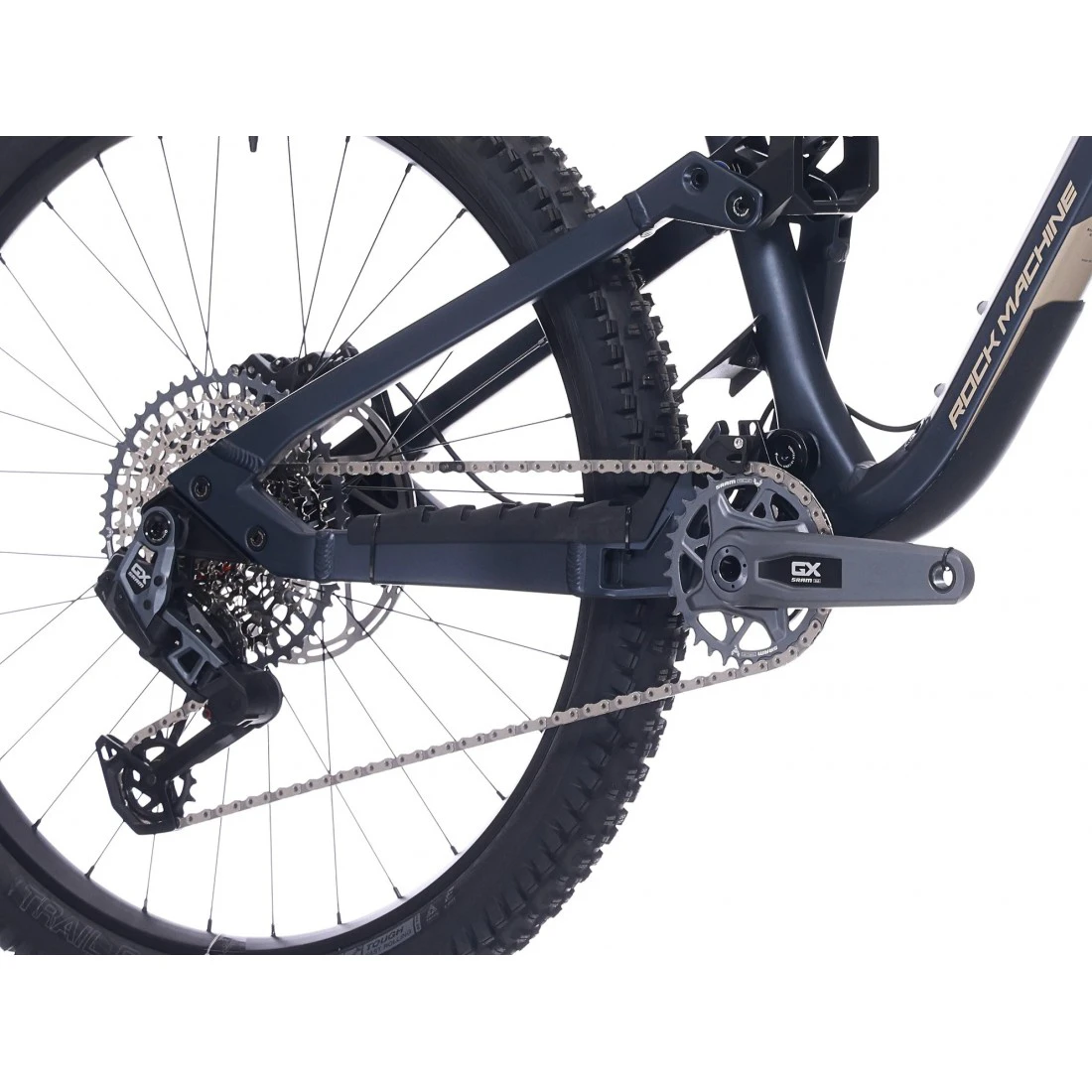 9. Bicicleta Rock Machine Whizz FS II 90 AXS 27.5/29 Matte Deep Ocean Blue 16.0 - (M)