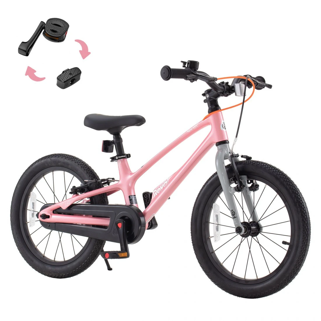 1. Bicicleta Royal Baby EZ Space Shark 14 Pink