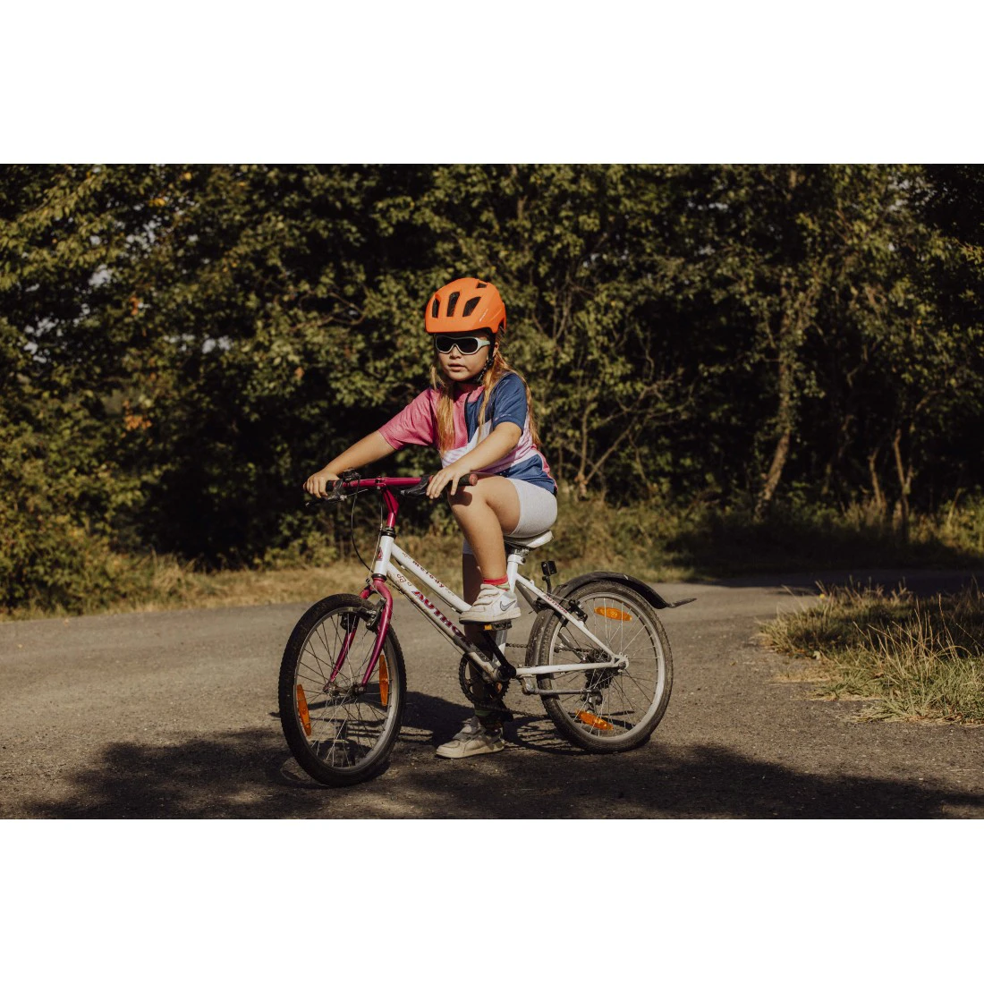 8. Casca Force Zebu cu lumina, orange S-M (51-56 cm)