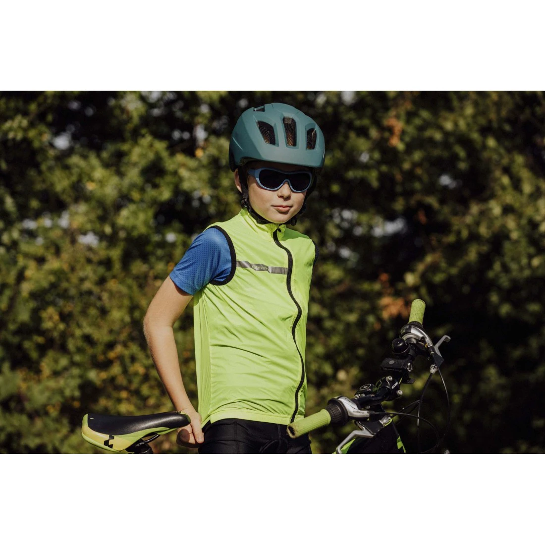 8. Casca Force Zebu cu lumina, teal XS-S (46-52 cm)