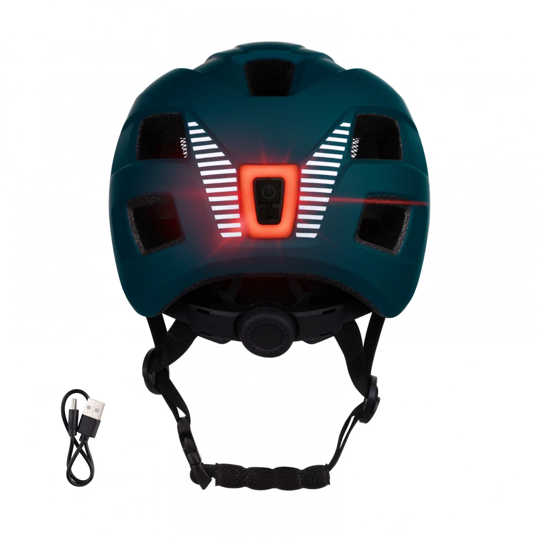6. Casca Force Zebu cu lumina, teal XS-S (46-52 cm)
