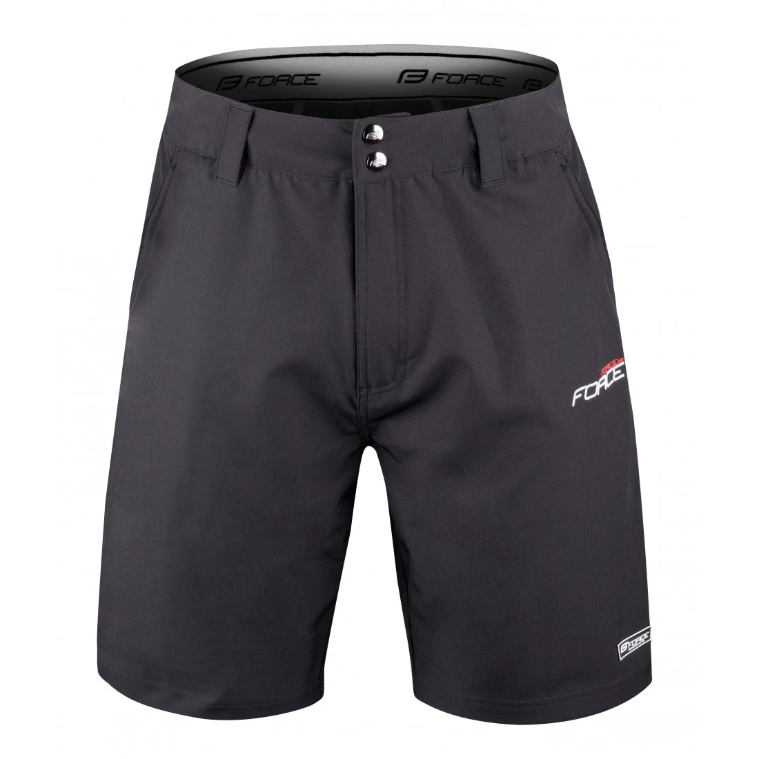 1. Pantaloni Force Blade MTB cu sub-pantaloni cu bazon Negru L
