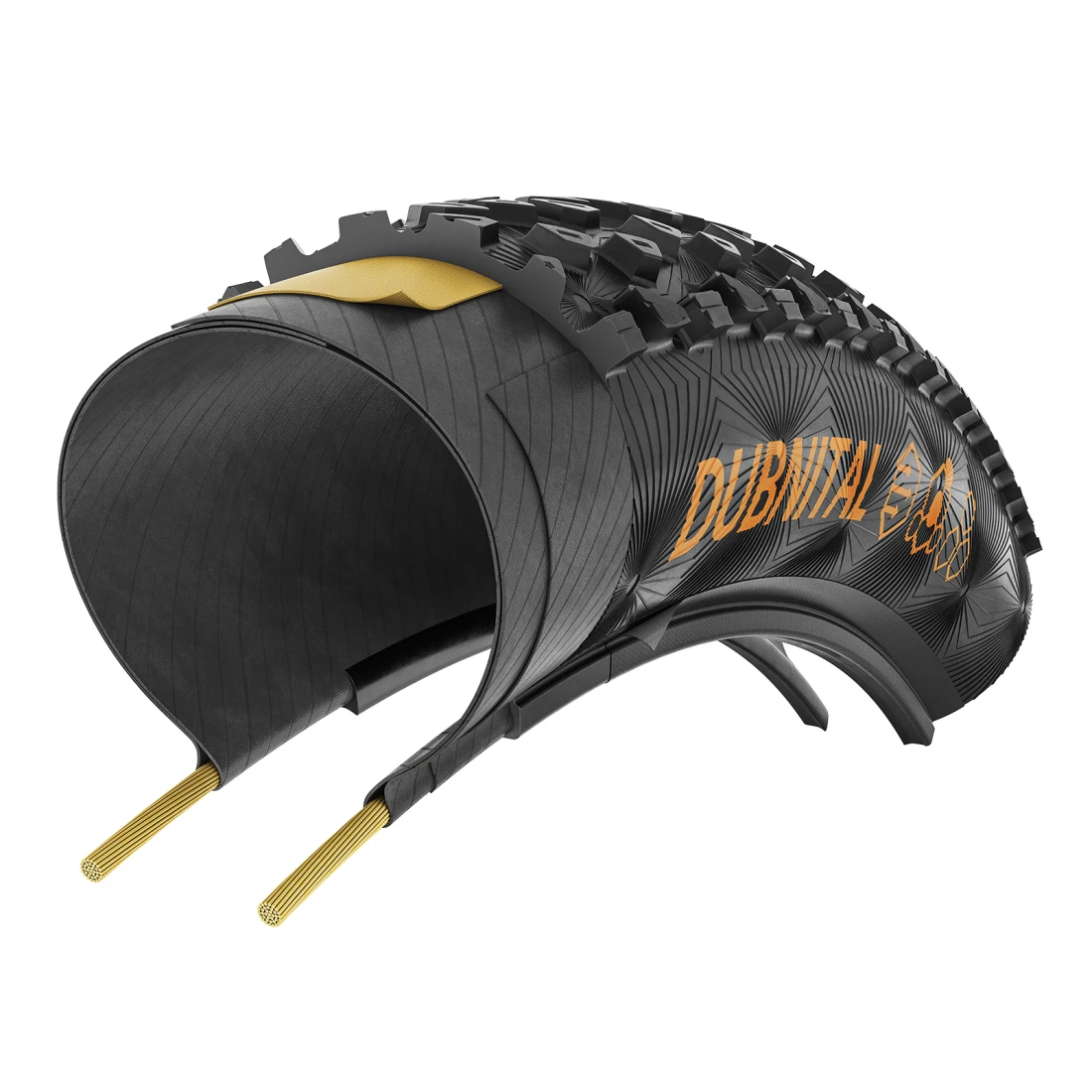 3. Anvelopa pliabila Continental Dubnital Trail Rapid 55-622 (29 X 2.20) Rapid comp, Tubeless Ready, black/black