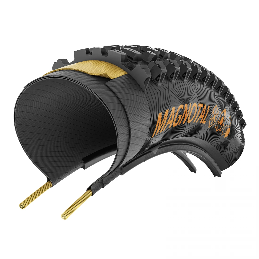 3. Anvelopa pliabila Continental Magnotal Trail Grip 60-584 (27.5 X 2.40) Grip comp, Tubeless Ready, black/black