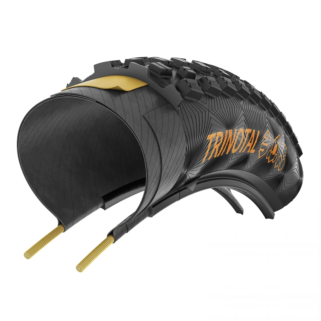 3. Anvelopa pliabila Continental Trinotal Trail Grip 60-584 (27.5 X 2.40) Grip comp, Tubeless Ready, black/black