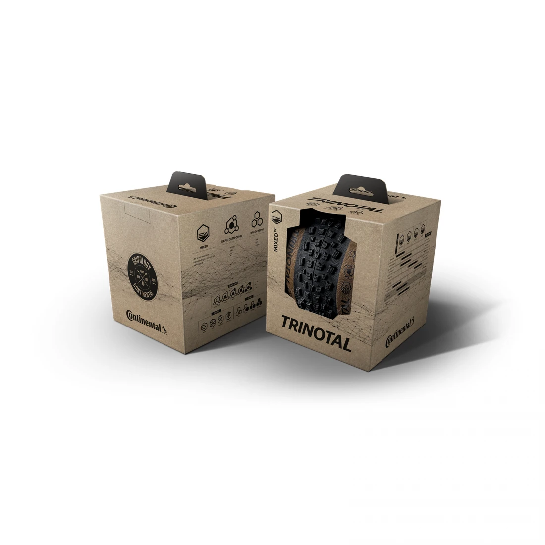 5. Anvelopa pliabila Continental Trinotal Trail Grip 60-584 (27.5 X 2.40) Grip comp, Tubeless Ready, black/black