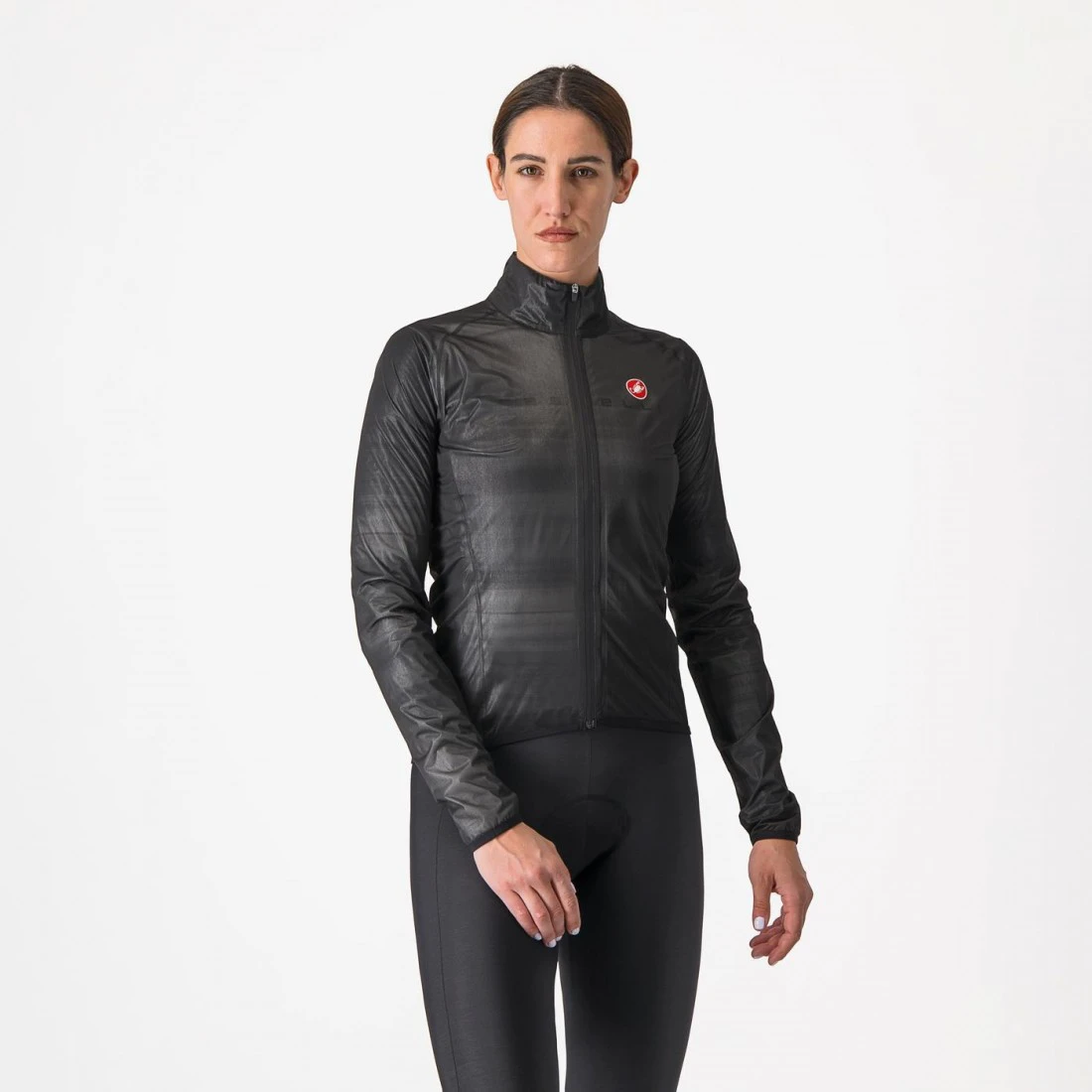 1. Jacheta de ploaie Castelli Squall Shell W, pentru femei, negru deschis/gri argintiu, L