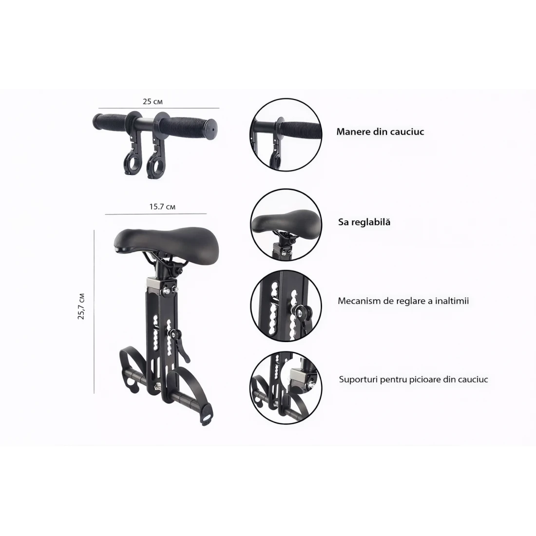 3. Scaun pentru copii Bikesport cu prindere pe cadru