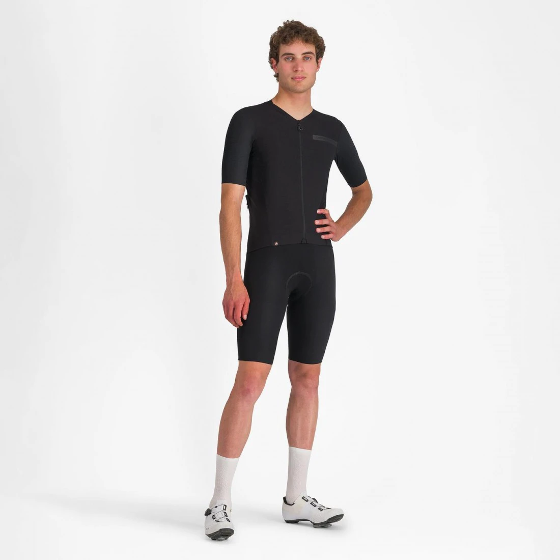 3. Tricou cu maneca scurta Castelli Premio EVO, pentru barbati, negru deschis/negru, L