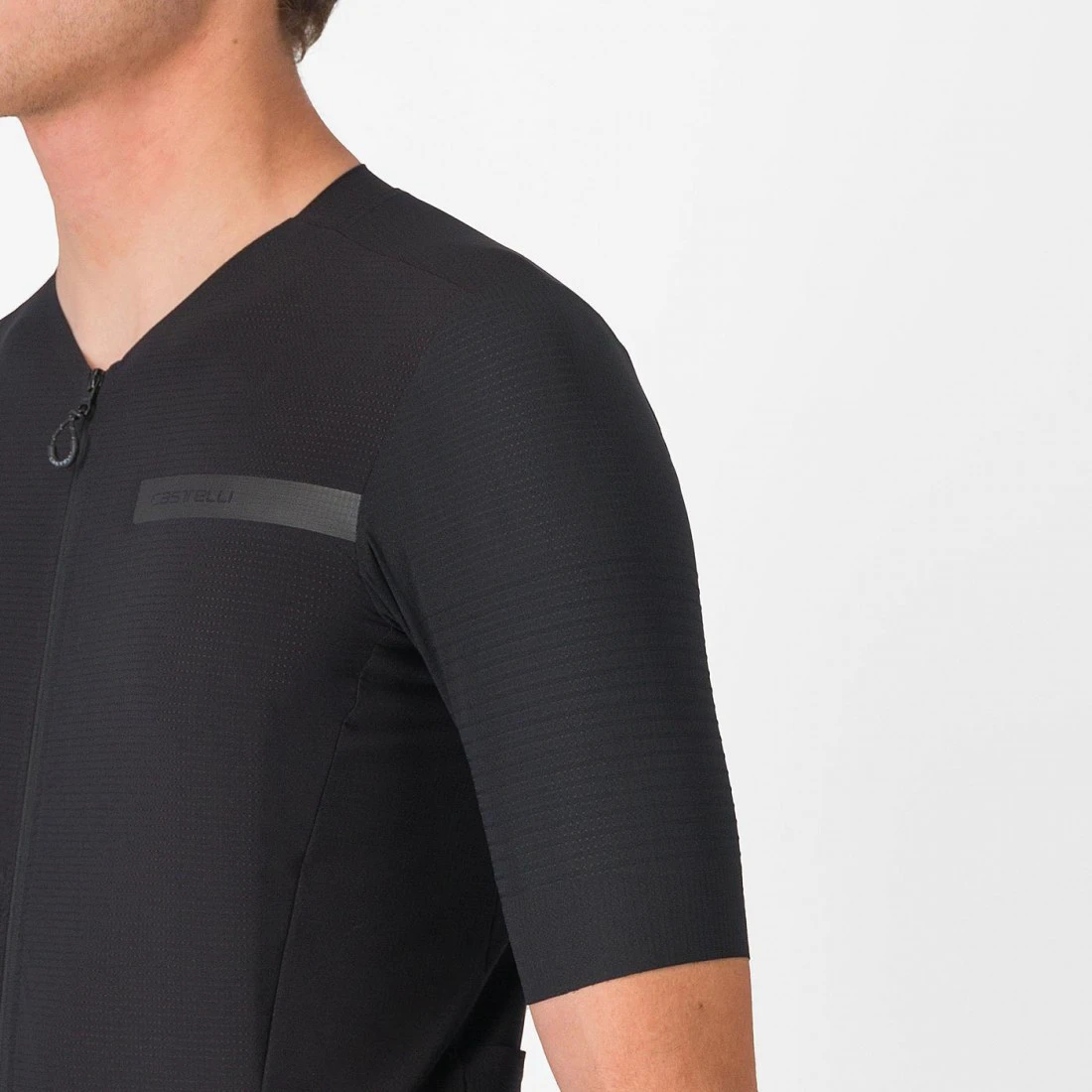 2. Tricou cu maneca scurta Castelli Premio EVO, pentru barbati, negru deschis/negru, L