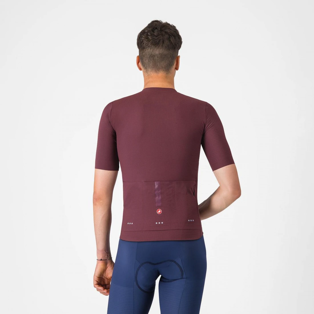 7. Tricou cu maneca scurta Castelli Premio EVO, pentru barbati, visiniu inchis, S