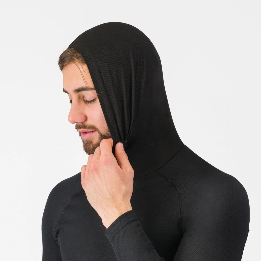 3. Bluza de corp cu guler Castelli Flanders Neck Warm Negru S