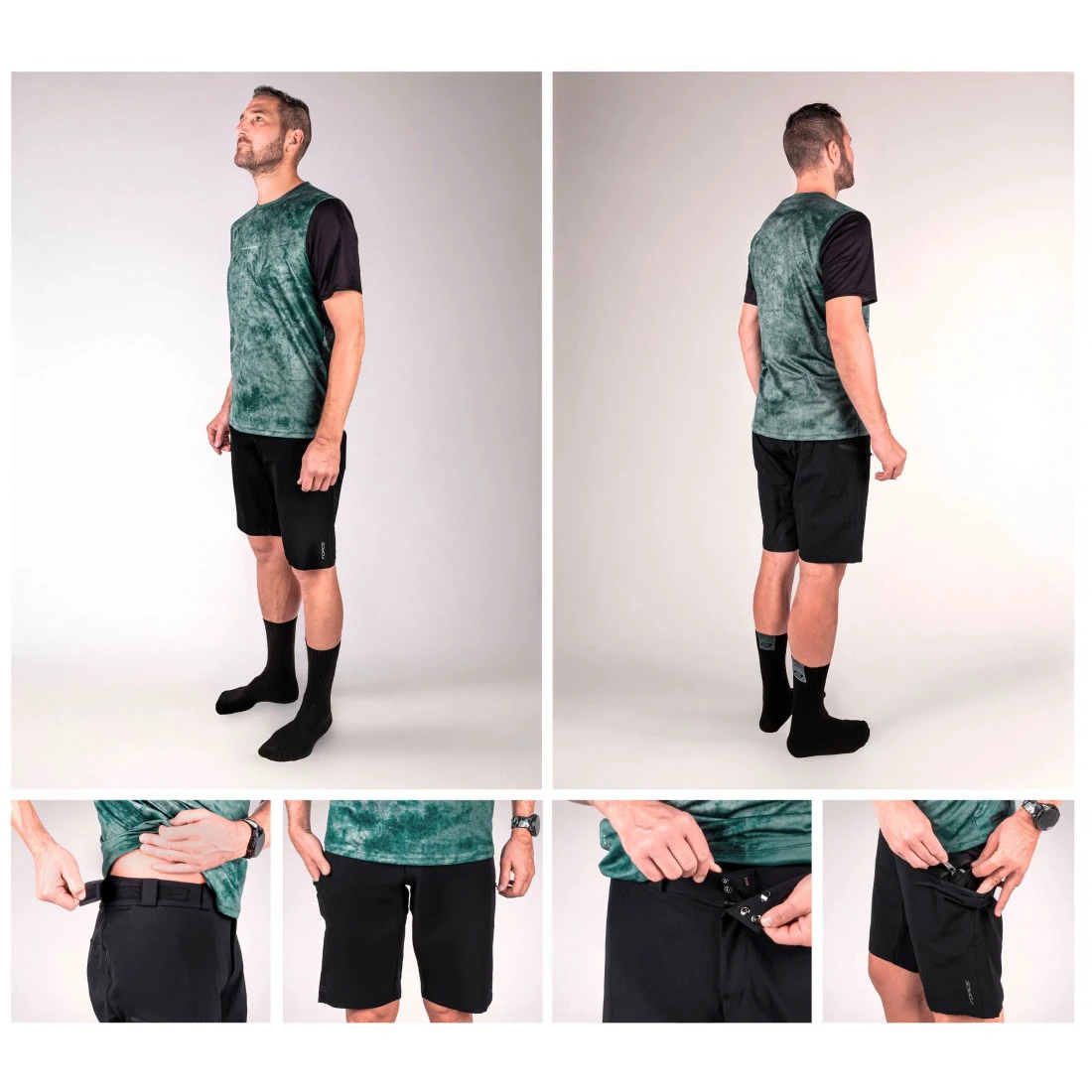 3. Pantaloni Scurti Force Rebel MTB Negri L