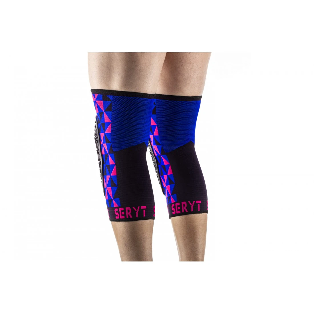 7. Protectii genunchi Seryt Arlecchino Pink Blue L/XL