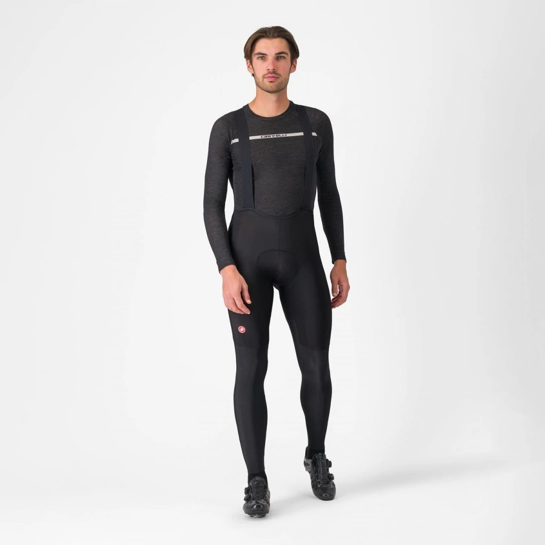 1. Pantaloni lungi cu bretele Castelli Competizione Negri L