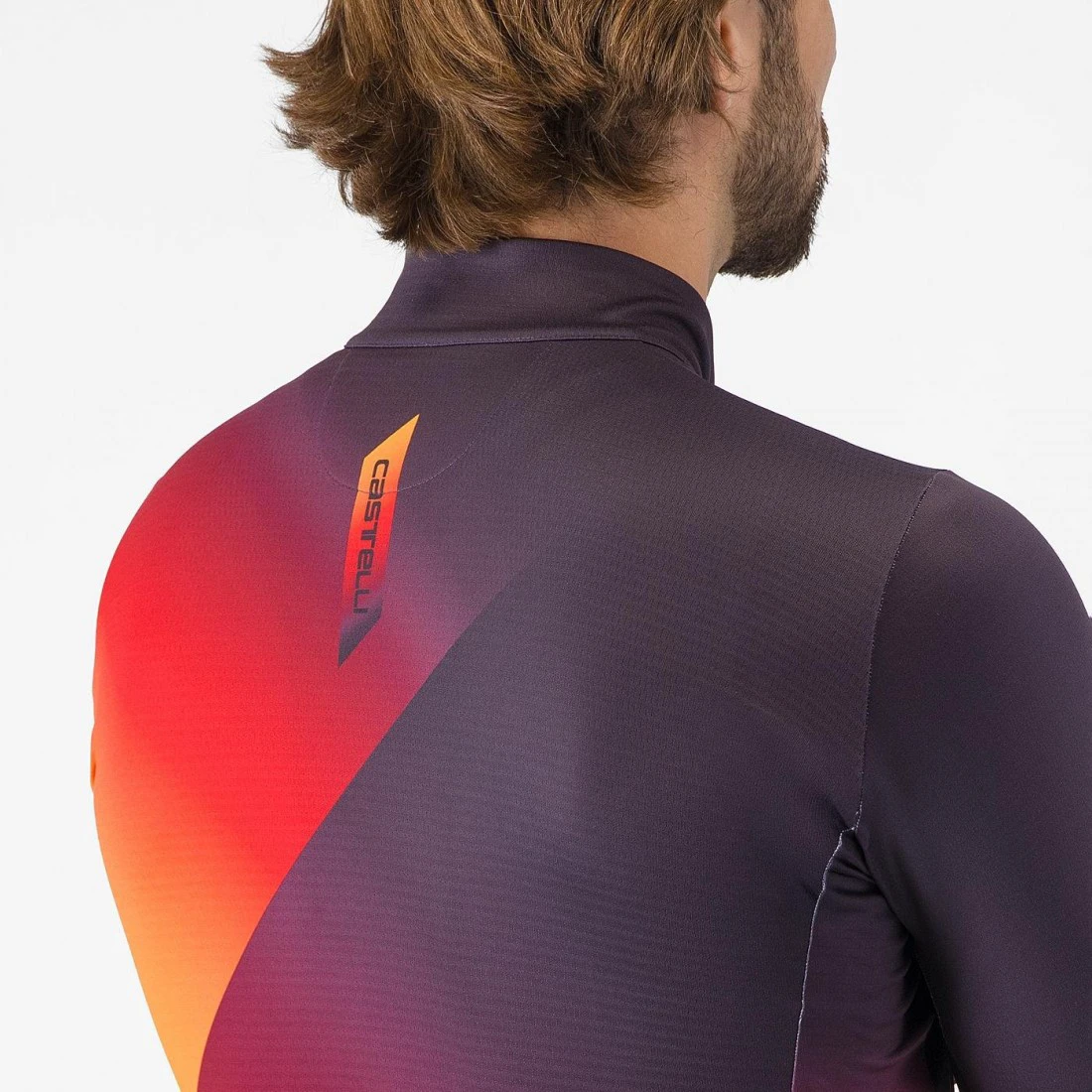 3. Tricou cu maneca lunga Castelli Amplify Thermal Mov/Rosu/Galben L