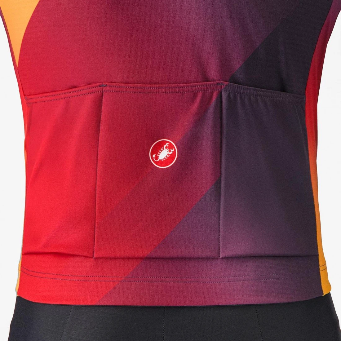 4. Tricou cu maneca lunga Castelli Amplify Thermal Mov/Rosu/Galben L