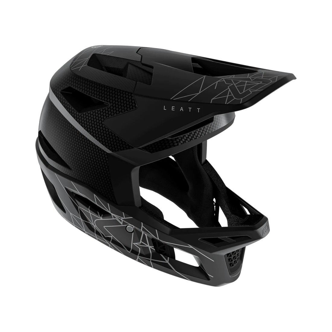 1. Casca Leatt MTB Gravity 6.0 Carbon Stealth Black/Grey M - 57-58cm