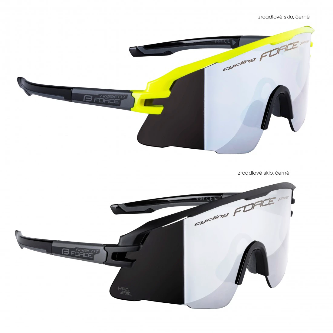 2. Set 2 perechi Ochelari Force Ambient negri lentile negre + transparente