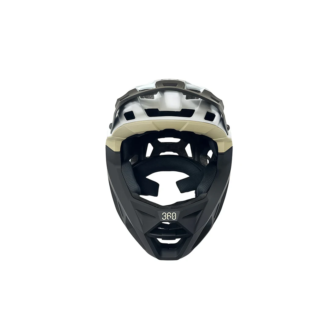 3. Casca full-face Integra Sport white - Military Green L (59-61 cm)