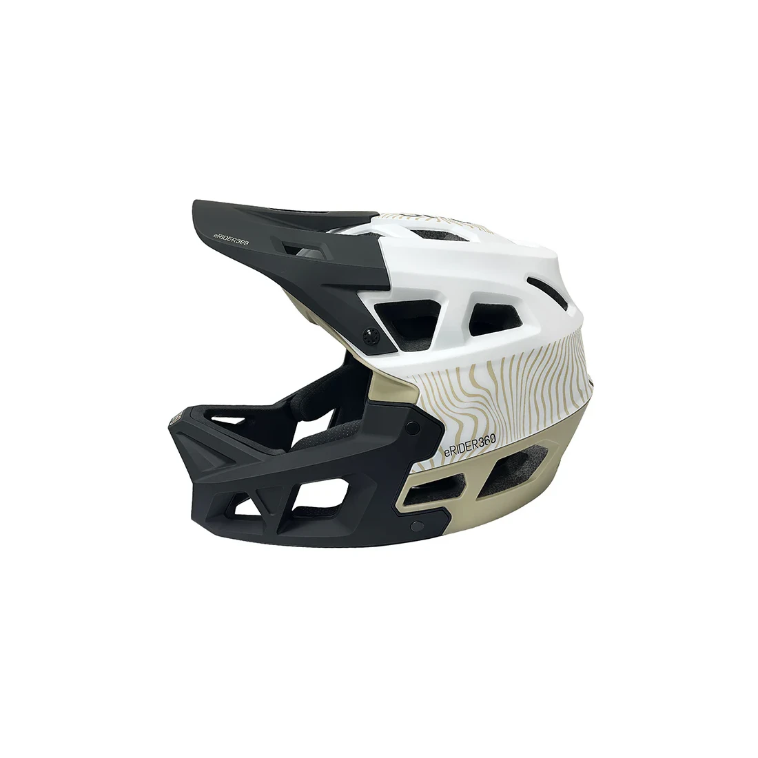 2. Casca full-face Integra Sport white - Military Green M (55-58 cm)