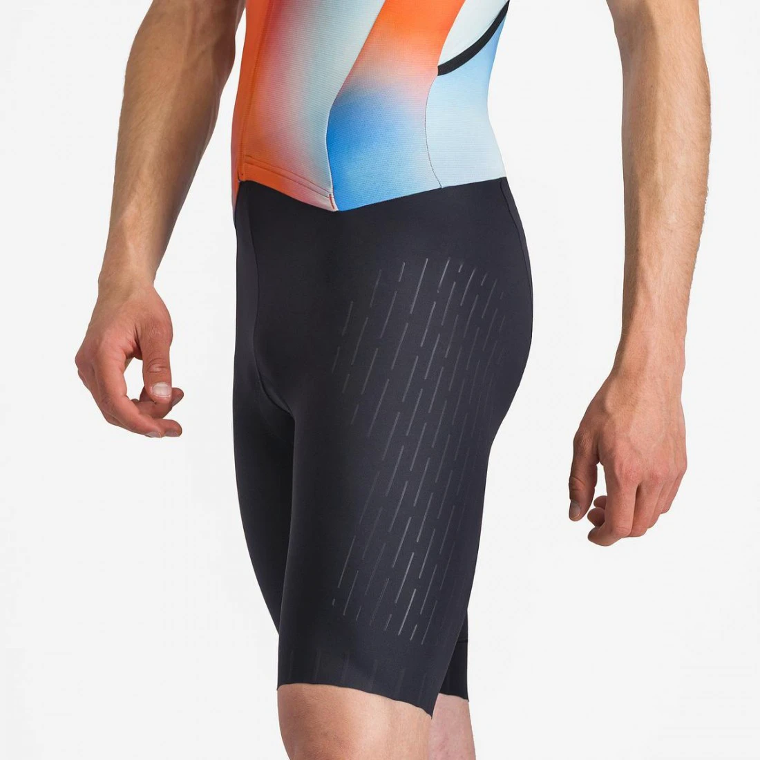 8. Costum triatlon cu maneca scurta TRI Castelli Free SanRemo 3 SS, pentru barbati, paprika/winter sky L