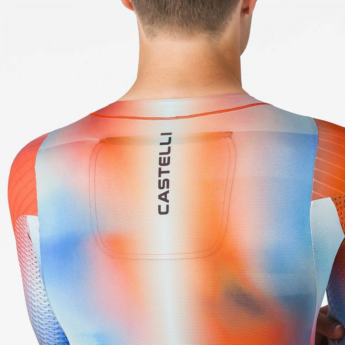5. Costum triatlon cu maneca scurta TRI Castelli Free SanRemo 3 SS, pentru barbati, paprika/winter sky XL