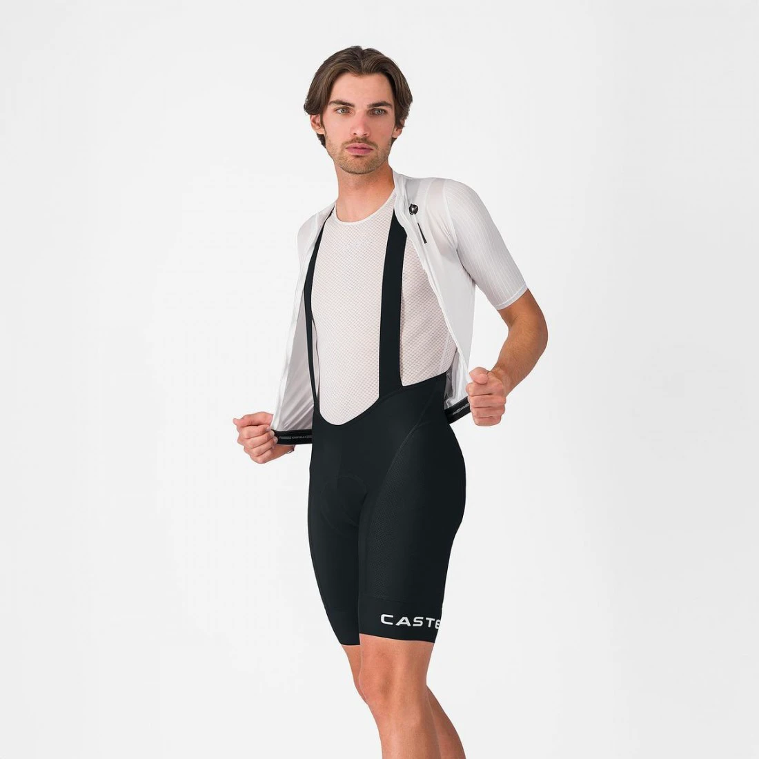 1. Pantaloni scurti cu bretele Castelli Competizione 2, pentru barbati, negru M