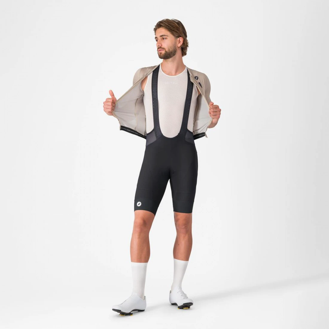 6. Pantaloni scurti cu bretele Castelli Endurance 4, pentru barbati, negru S