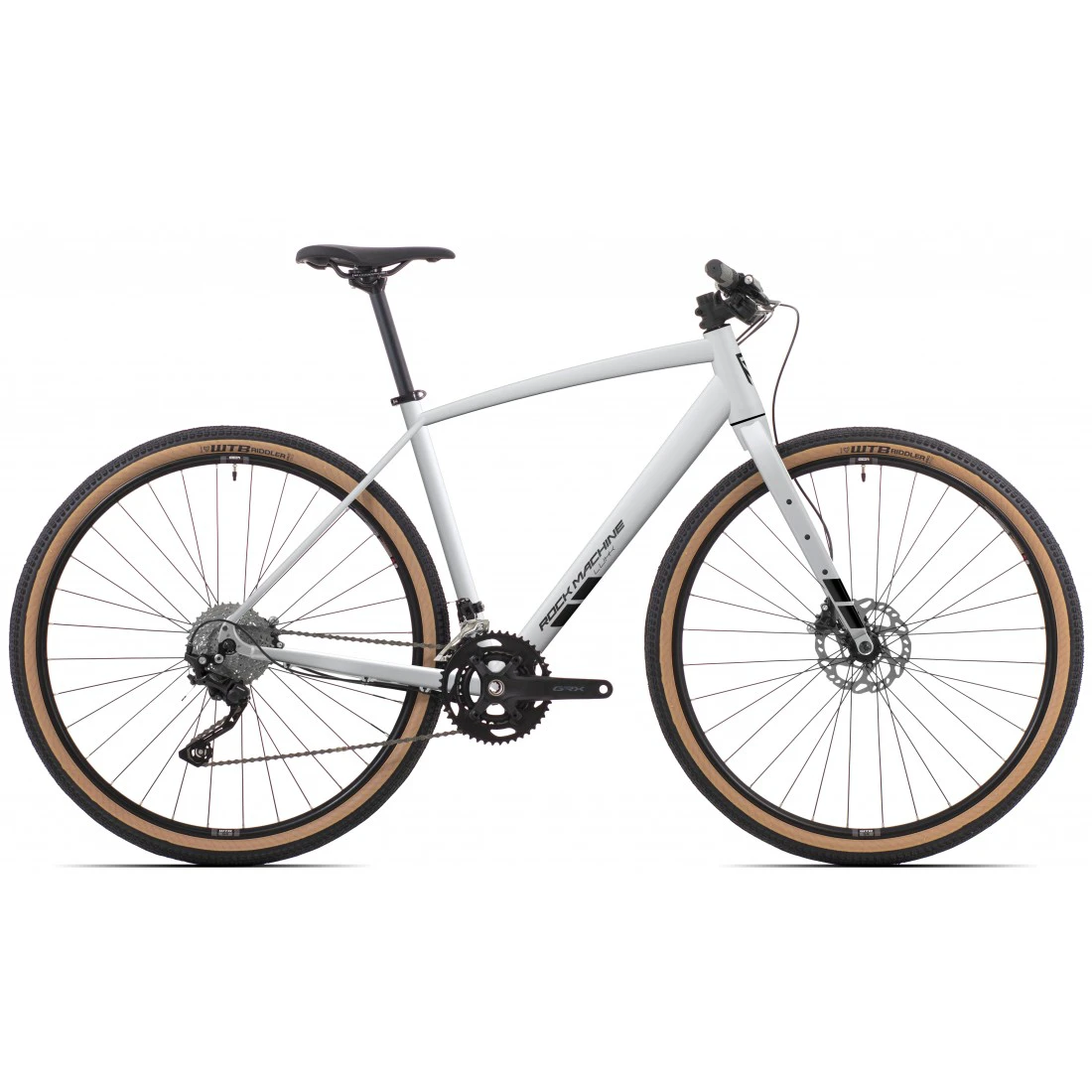 1. Bicicleta Rock Machine Lukk 20 Flat Bar 28 Matte Limerock Grey 50cm - (S)