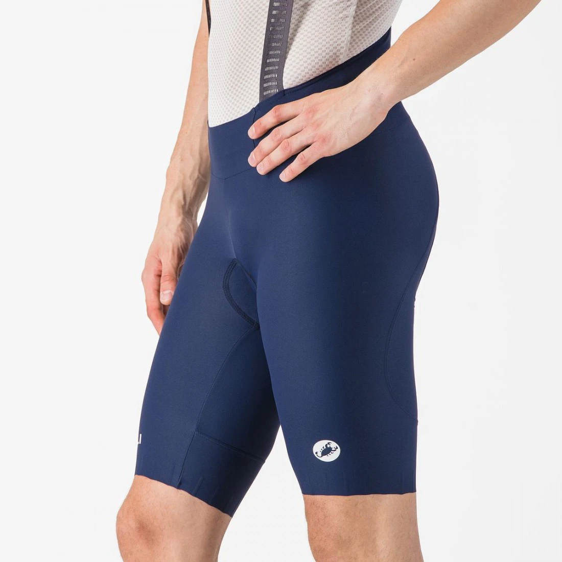 4. Pantaloni scurti cu bretele Castelli Espresso 2, pentru barbati, albastru belgian M