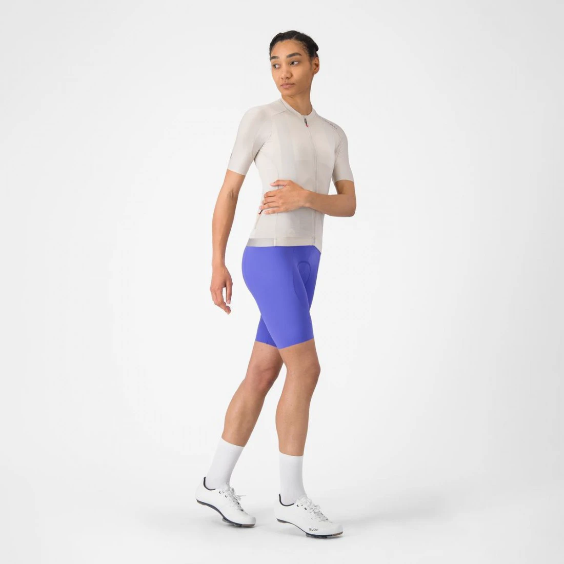 8. Pantaloni scurti cu bretele Castelli Espresso 2 W DT, pentru femei, violet M