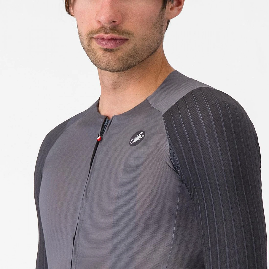 2. Tricou cu maneca scurta Castelli Aero Race 8s, pentru barbati, gri inchis M
