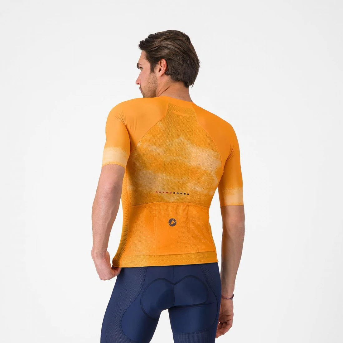 2. Tricou cu maneca scurta Castelli Climbers A/C, pentru barbati, portocaliu/gri XL