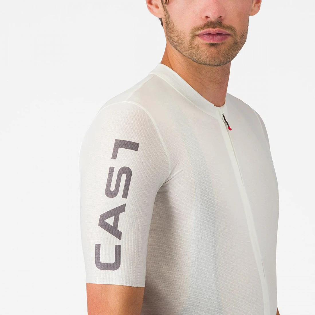3. Tricou cu maneca scurta Castelli Entrata Apex, pentru barbati, alb/gri inchis M