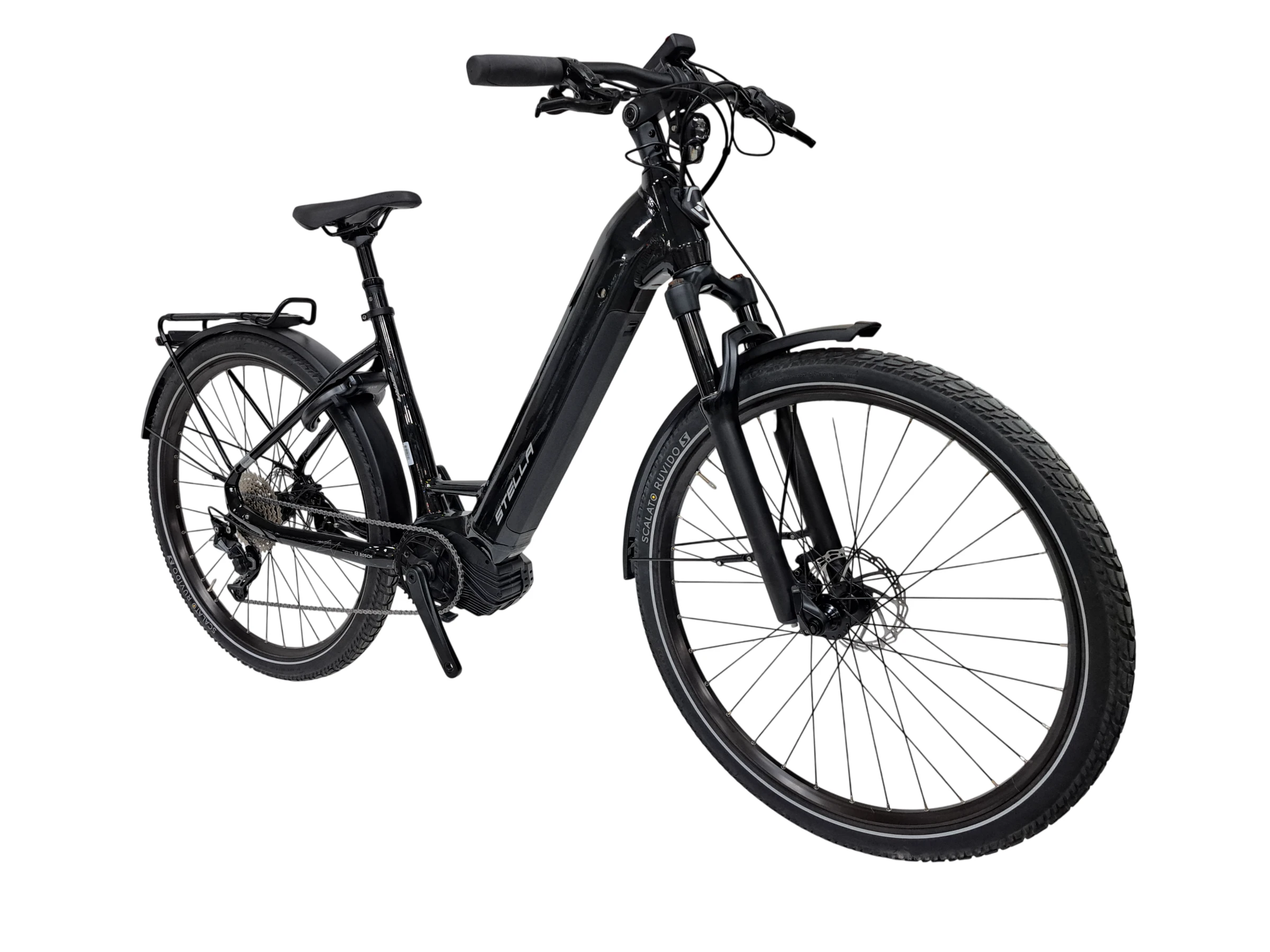 2. Bicicleta electrica Trekking Stella Tierra - 29 inch, 10V, L, Negru lucios