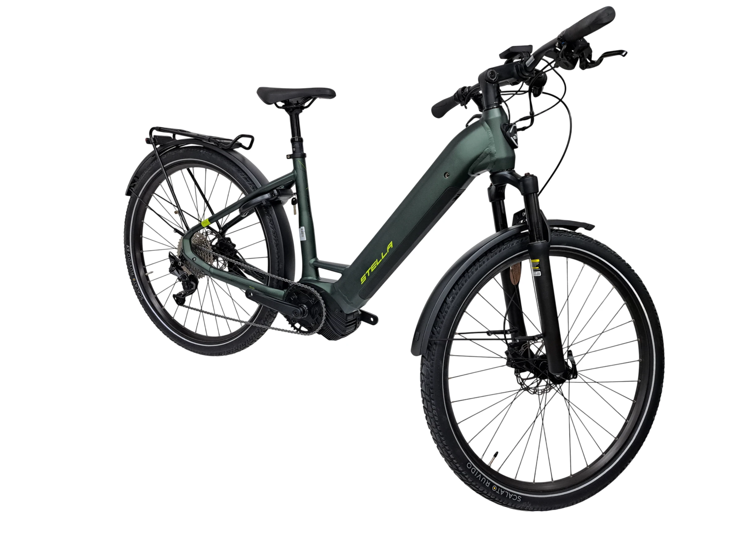 2. Bicicleta electrica Trekking Stella Tierra - 29 inch, 10V, L, Verde mat