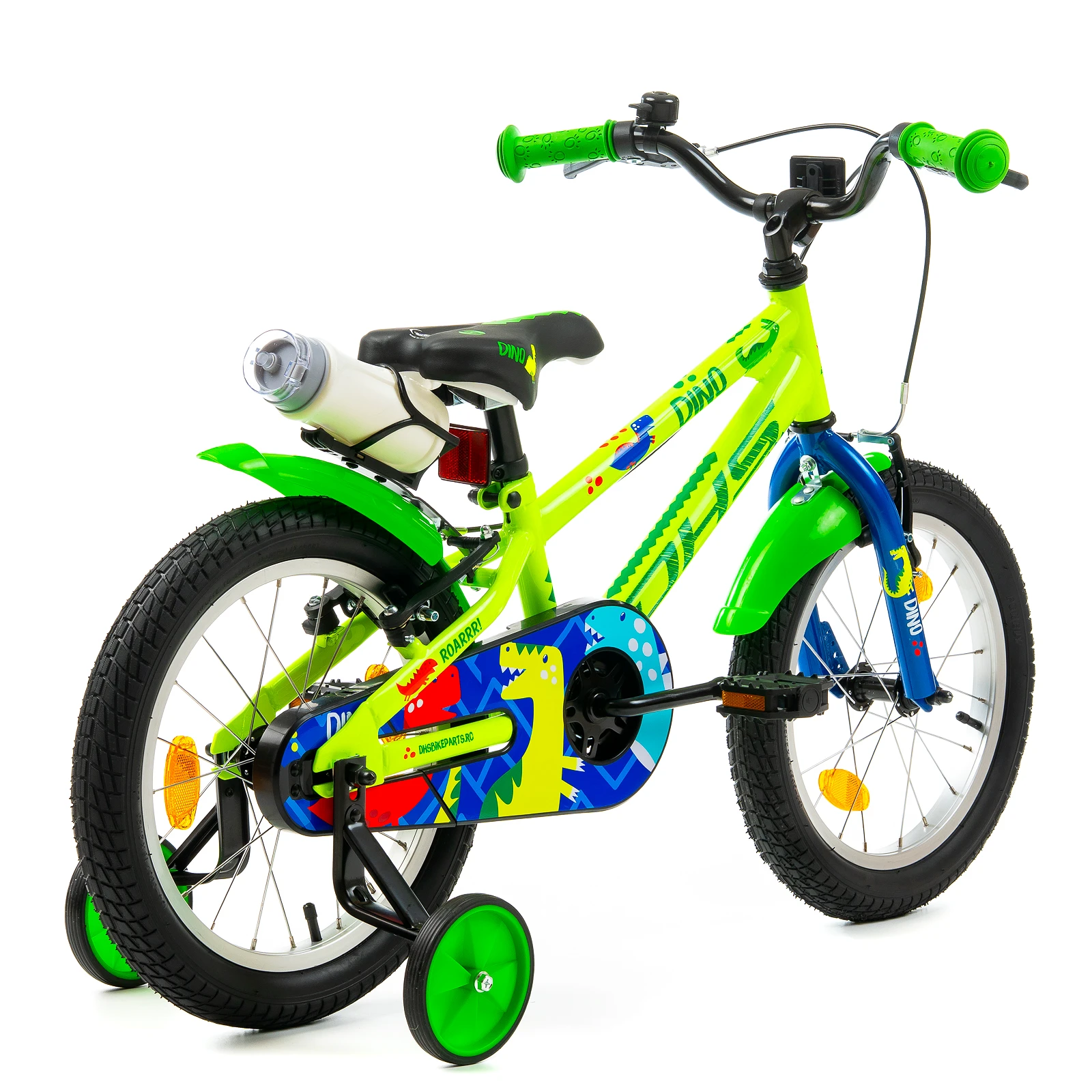 3. Bicicleta Copii DHS Dino - 16 Inch, Verde Reambalat