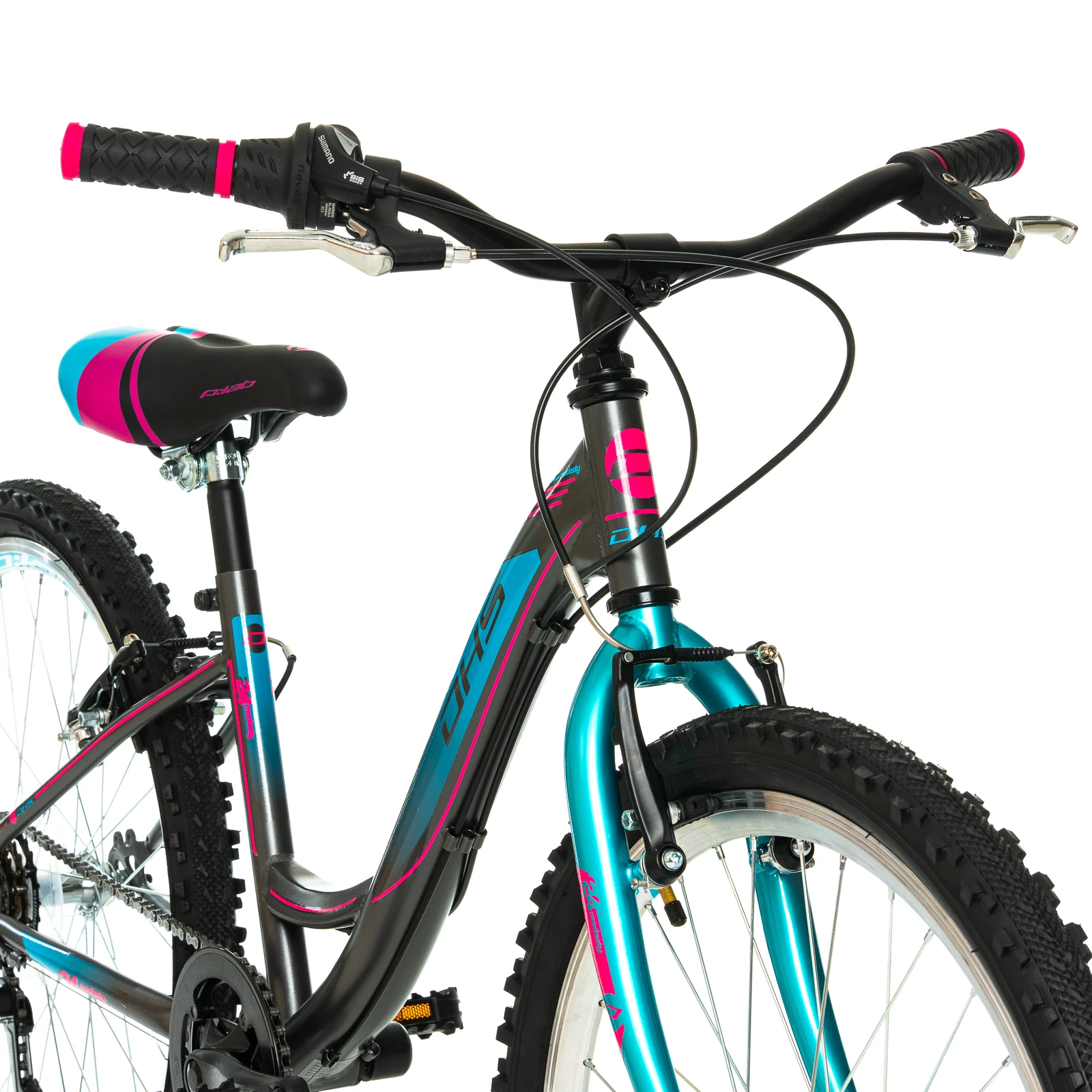 5. Bicicleta Copii DHS Modesty - 24 Inch, Gri Reambalat