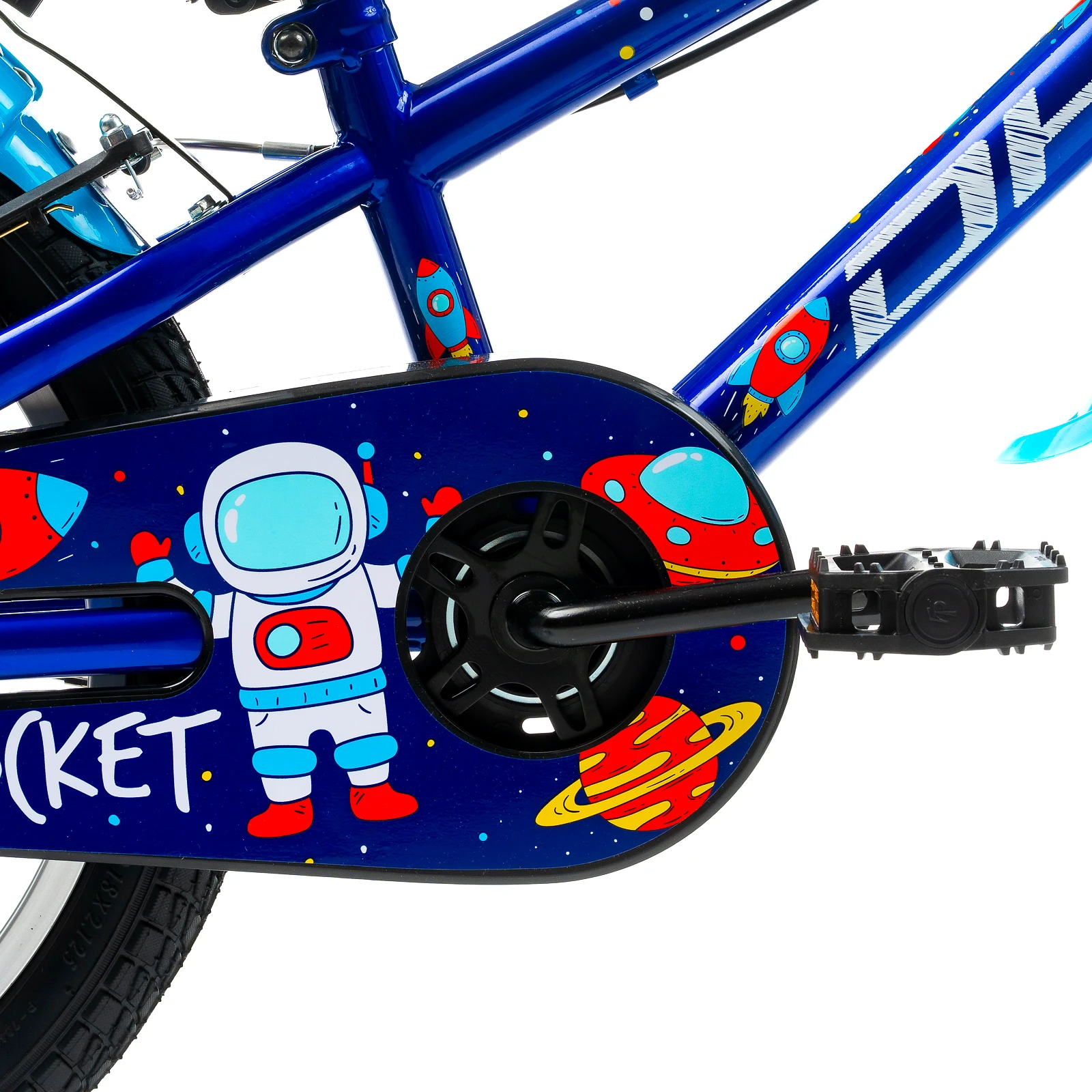 6. Bicicleta Copii DHS Rocket - 18 Inch, Albastru Reambalat